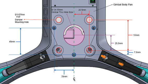 Gimbal Bay Body Pan Hole and Faster Locations